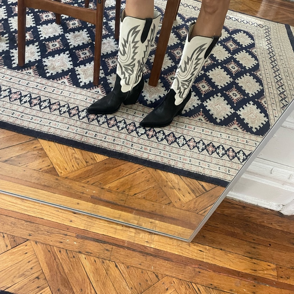 Black and White Western Boots